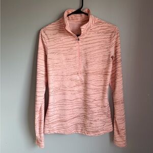 Nike Dri-FIT Women’s Pink Printed Quarter Zip Pullover Size M